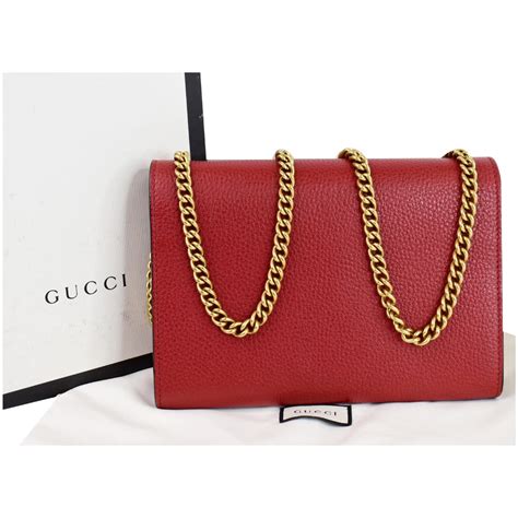 gucci marmont wallet on chain red|Gucci signature wallet on chain.